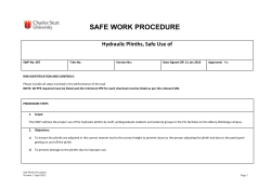 Plinths - use of, SWP