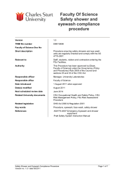Eyewash & Safety Shower Compliance Procedure