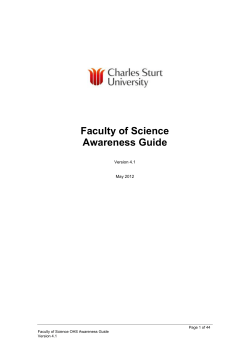 Faculty of Science Awareness Guide