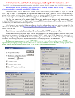Multi-Network Manager for Laptops