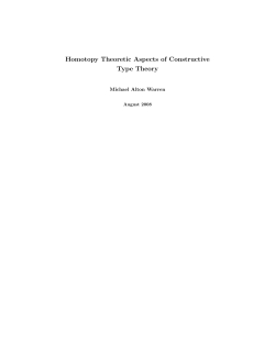 Homotopy-theoretic aspects of constructive type theory