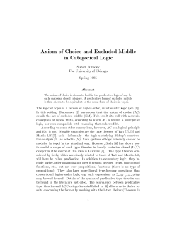 Axiom of choice and excluded middle in categorical logic.
