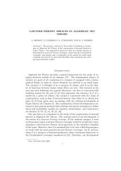 Lawvere-Tierney sheaves in algebraic set theory.