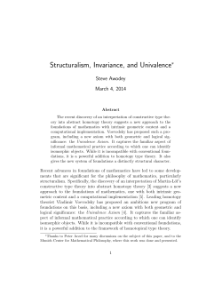 Structuralism, invariance, and univalence.