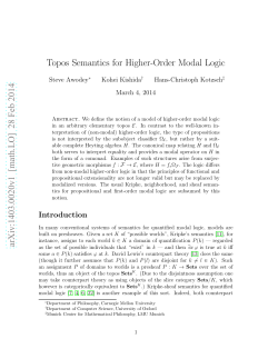 Topos semantics for higher-order modal logic.
