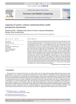 Capacity of Screen-Camera Communications Under Perspective Distortions