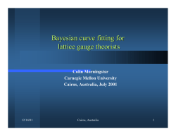 Bayesian curve fitting for lattice gauge theorists (talk)