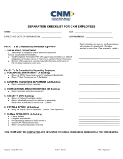 Separation Checklist