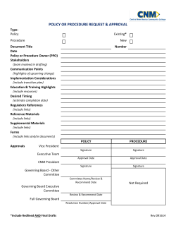 Policy or Procedure Request Approval Form