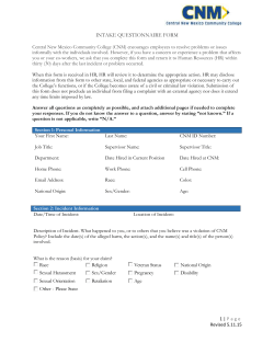 Employee Intake Form