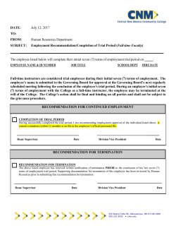 FT Faculty - Seven Term&nbsp;Trial Period Completion Form