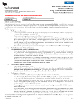 Long Term Disability Claim Packet