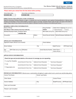 Evidence of Insurability Form (Proof of Good Health)