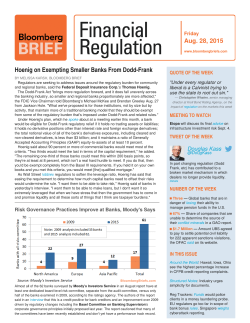 Impact of Increased Financial Market Regulation