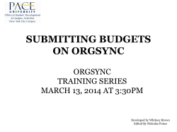 How to submit a budget