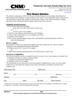 information sheet and application