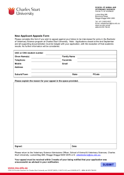 New Applicant Appeals Form