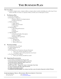 business plan