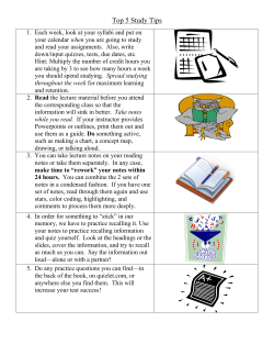 Nikki's Top Five Study Tips