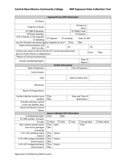 BBP Exposure Data Collection Document