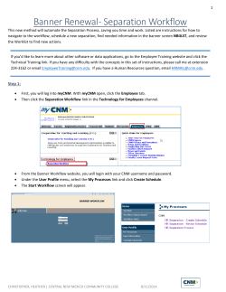 Separation Workflow