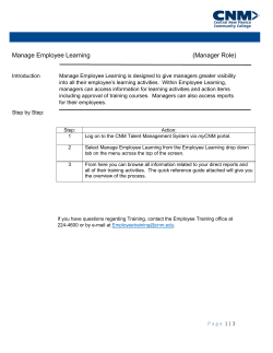 Manage Employee Learning
