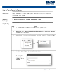 How to Run a Transcript Report
