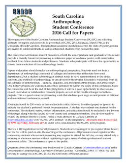 Call For Papers - SCASC 2016