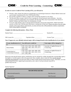 Credit for Prior Learning (Cosmetology)