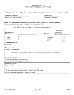 SAAC Assessment Report 2011-2012