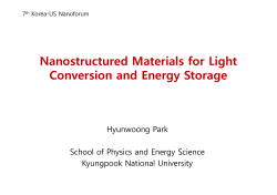 Nanostructured Materials for Light Conversion and Energy Storage