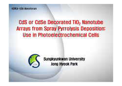 CdS or CdSe Decorated TiO2 Nanotube Arrays from Spray Pyrrolysis Deposition: Use in Photoelectrochemical Cells