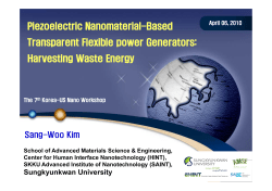 Piezoelectric Nanomaterial-Based Transparent Flexible power Generators: Harvesting Waste Energy