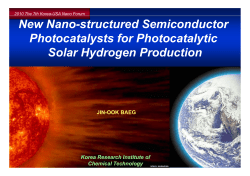 A New Nano-Structured Semiconductor Photocatalysts for Photocatalytic solar hydrogen production