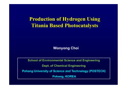 Production of Hydrogen using Titania based Photocatalysts