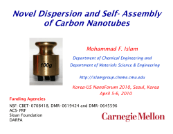 Novel Dispersion and Self-Assembly of Single Wall Carbon Nanotubes