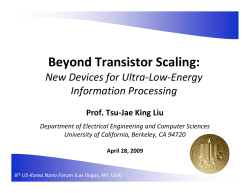 Beyond Transistor Scaling: New Devices for Low-energy Information Processing
