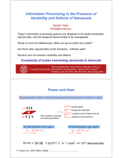 Information Processing in the Presences of Variability and Defects of Nanoscale