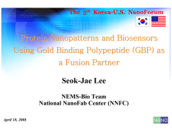 Protein Nano Patterns and Biosensors using Gold Binding Polypeptide as a Fusion Partner