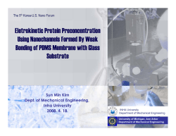 Eletrokinetic Protein Preconcentration using Nanochannels formed by Weak Bonding of PDMS Membrane with Glass Substrate