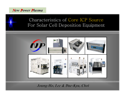 Characteristics of Core ICP Source for Solar Cell Deposition Equipment