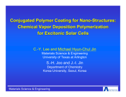 Conjugated Polymer Coating for Nano-Structures: Chemical Vapor Deposition Polymerization for Excitonic Solar Cells
