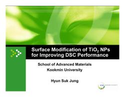 Enhancing Photovoltaic Performance by Surface Modification of Semiconductor Nanoparticles