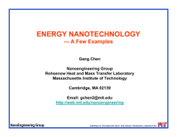 Energy Nanotechnologies