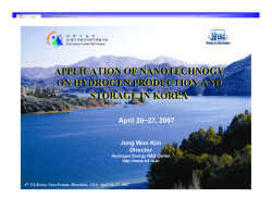 Application of Nanotechnogy on Hydrogen Production and Storage in Korea