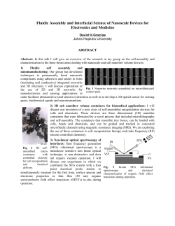 Fluidic Assembly and Interfacial Science of Nanoscale Devices for Electronics and Medicine