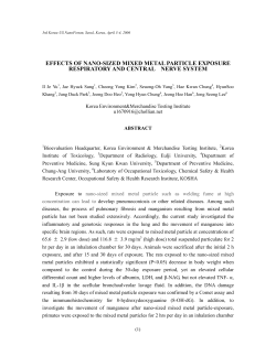 Effects of nano-sized mixed metal particle exposure on respiratory and central nerve system