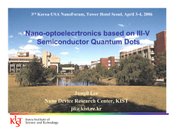 Nano-optoelectronics based on III-V semiconductor quantum dots