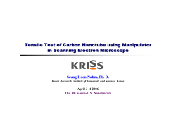 Tensile test of Carbon Nanotube Using Manipulator in Scanning Electron Microscope