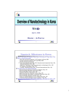 Overview of Nanotechnology in Korea
